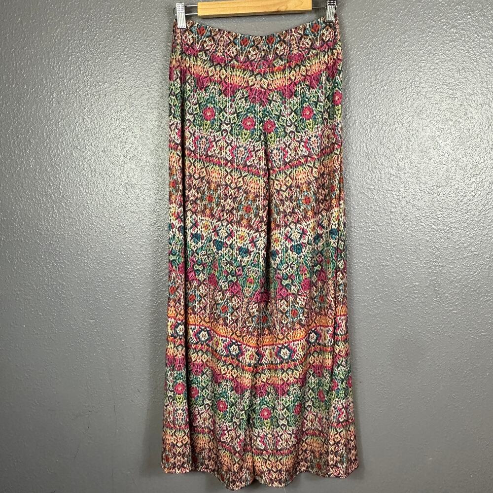 Kaiya Designs Palazzo Wide Leg Pants Size Medium Print High Rise View 2